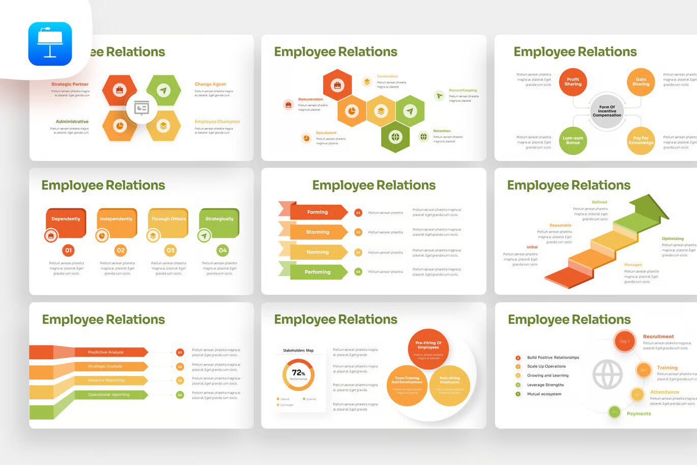 Employee Relations Infographics Keynote Template