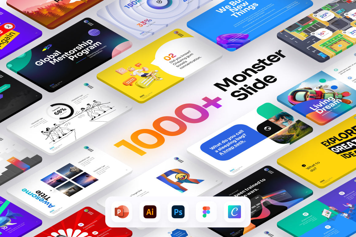 Monster Slides Premium PowerPoint Presentation Template PowerPoint Template-1000+ Monster Slides