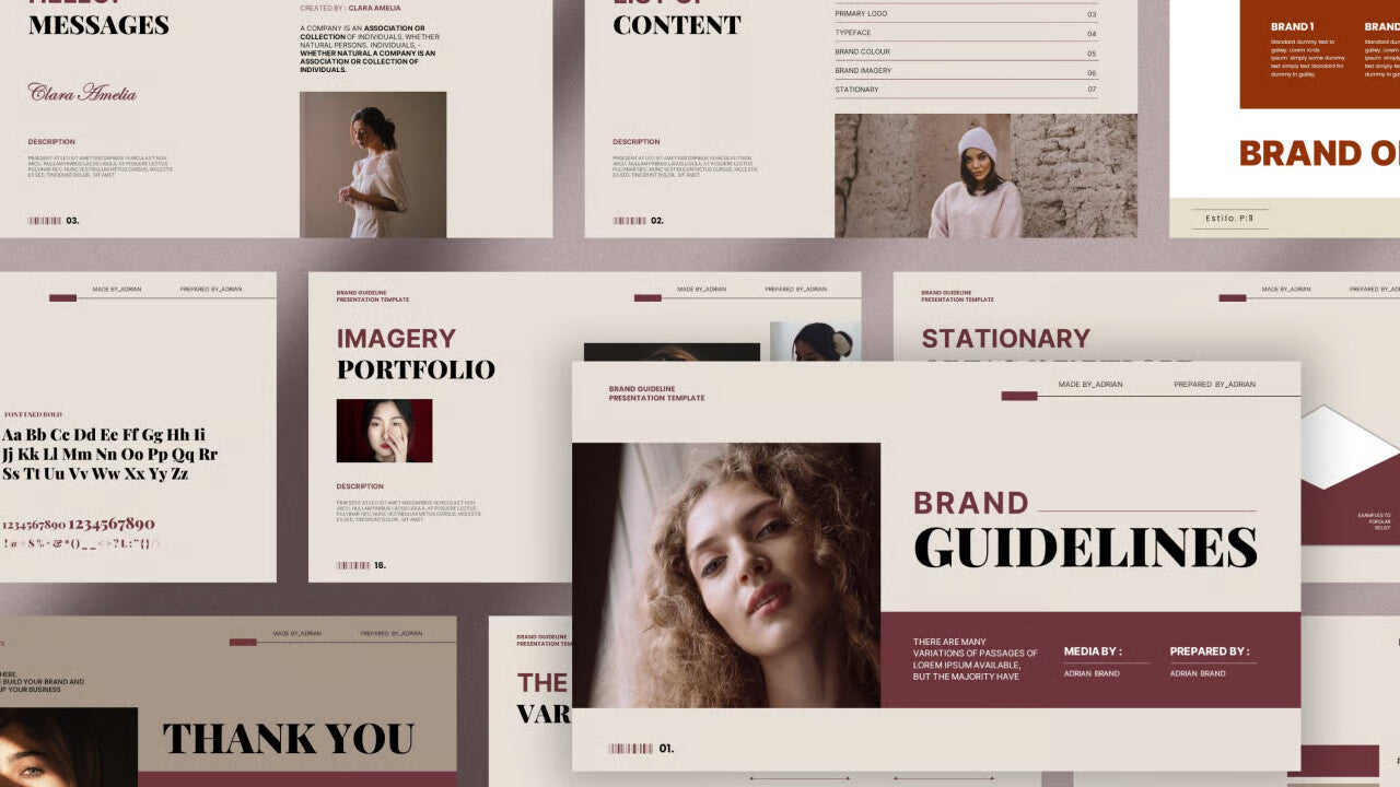 Adrian - Google Slide Brand Guideline Template