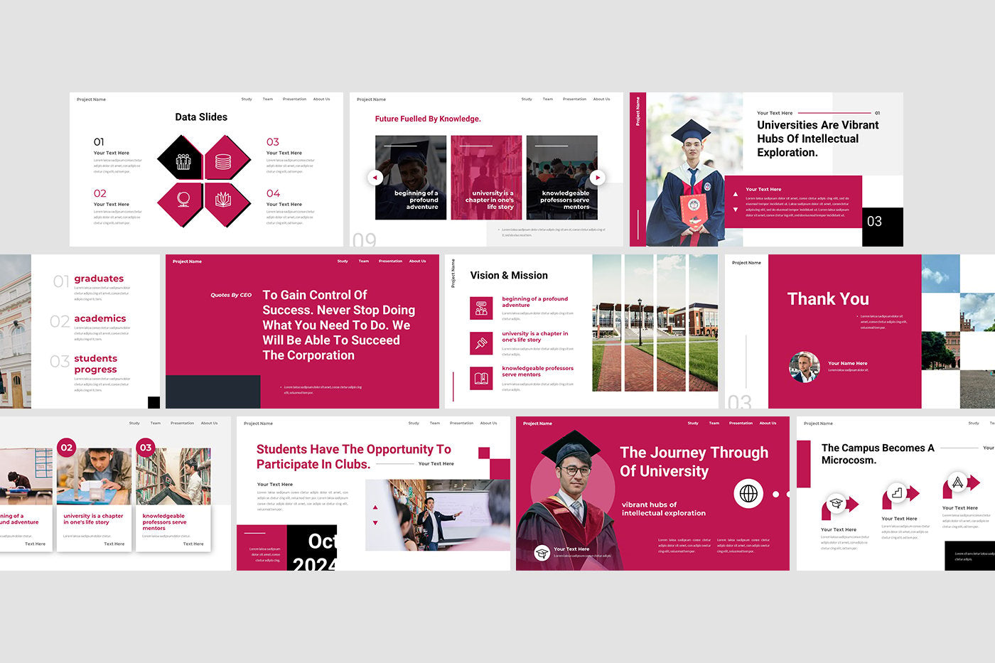 University College Academic Program Presentation Powerpoint Template PowerPoint Template