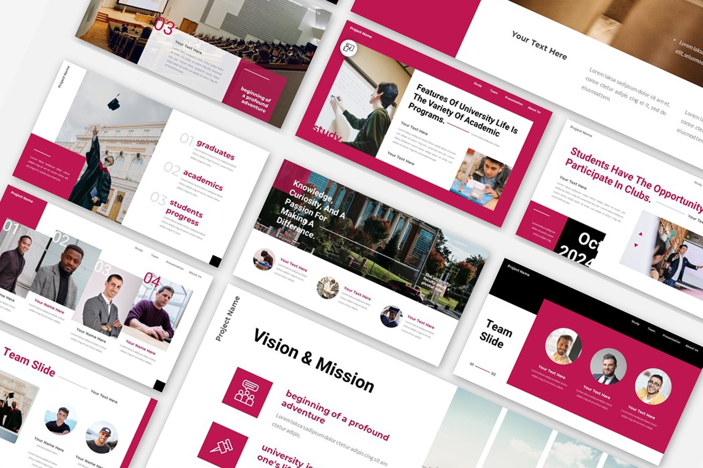 University College Academic Program Presentation Powerpoint Template PowerPoint Template