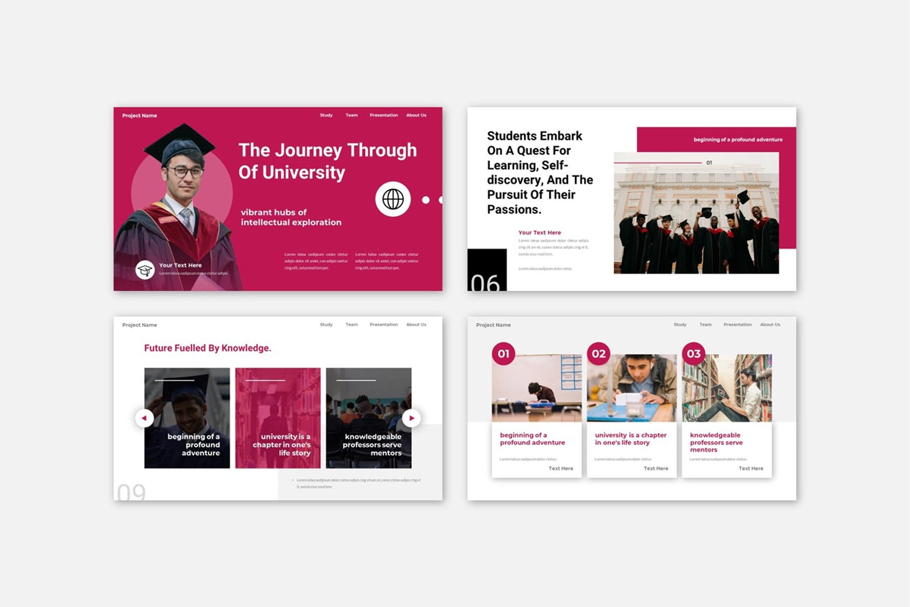 University College Academic Program Presentation Powerpoint Template PowerPoint Template