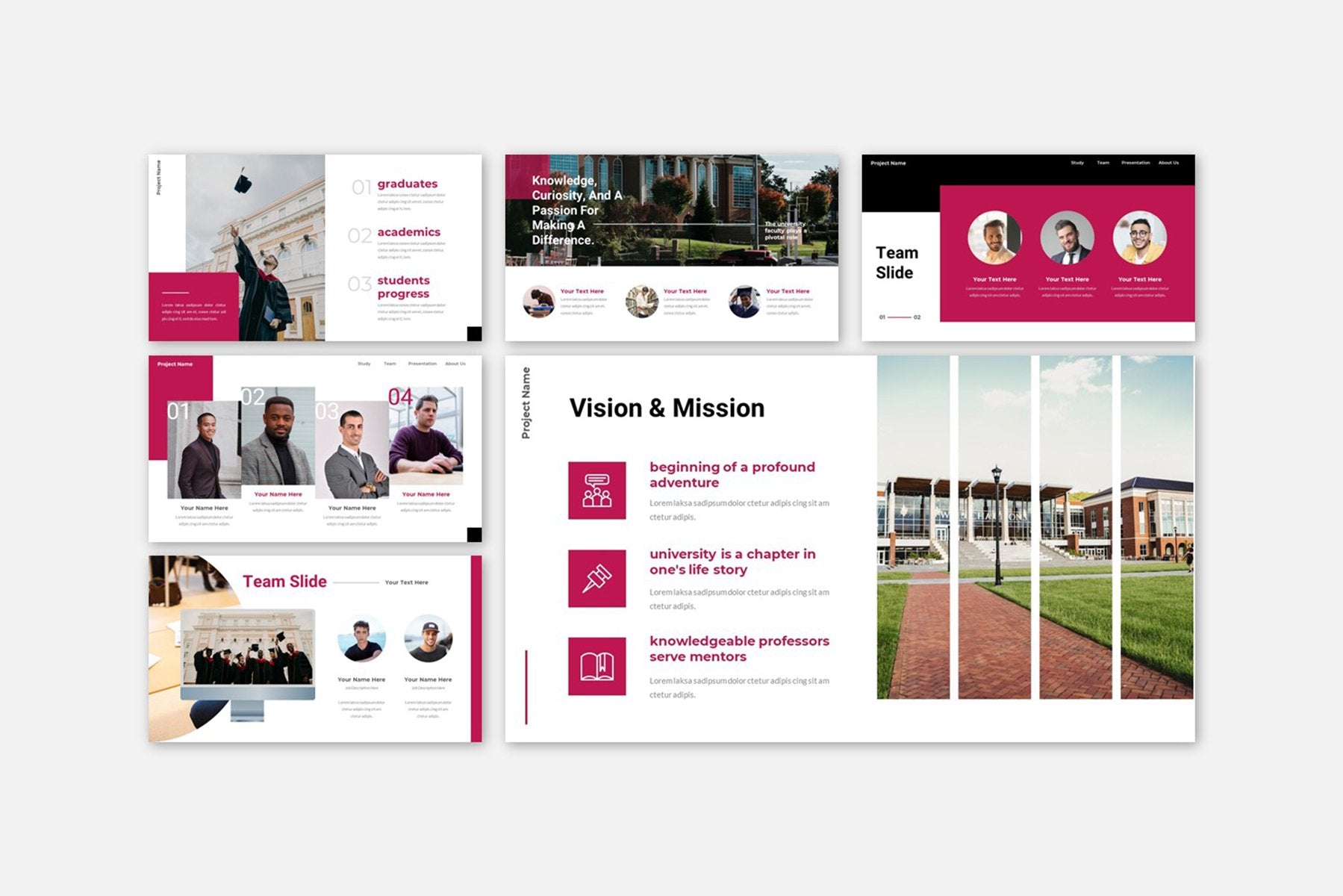 University College Academic Program Presentation Powerpoint Template PowerPoint Template