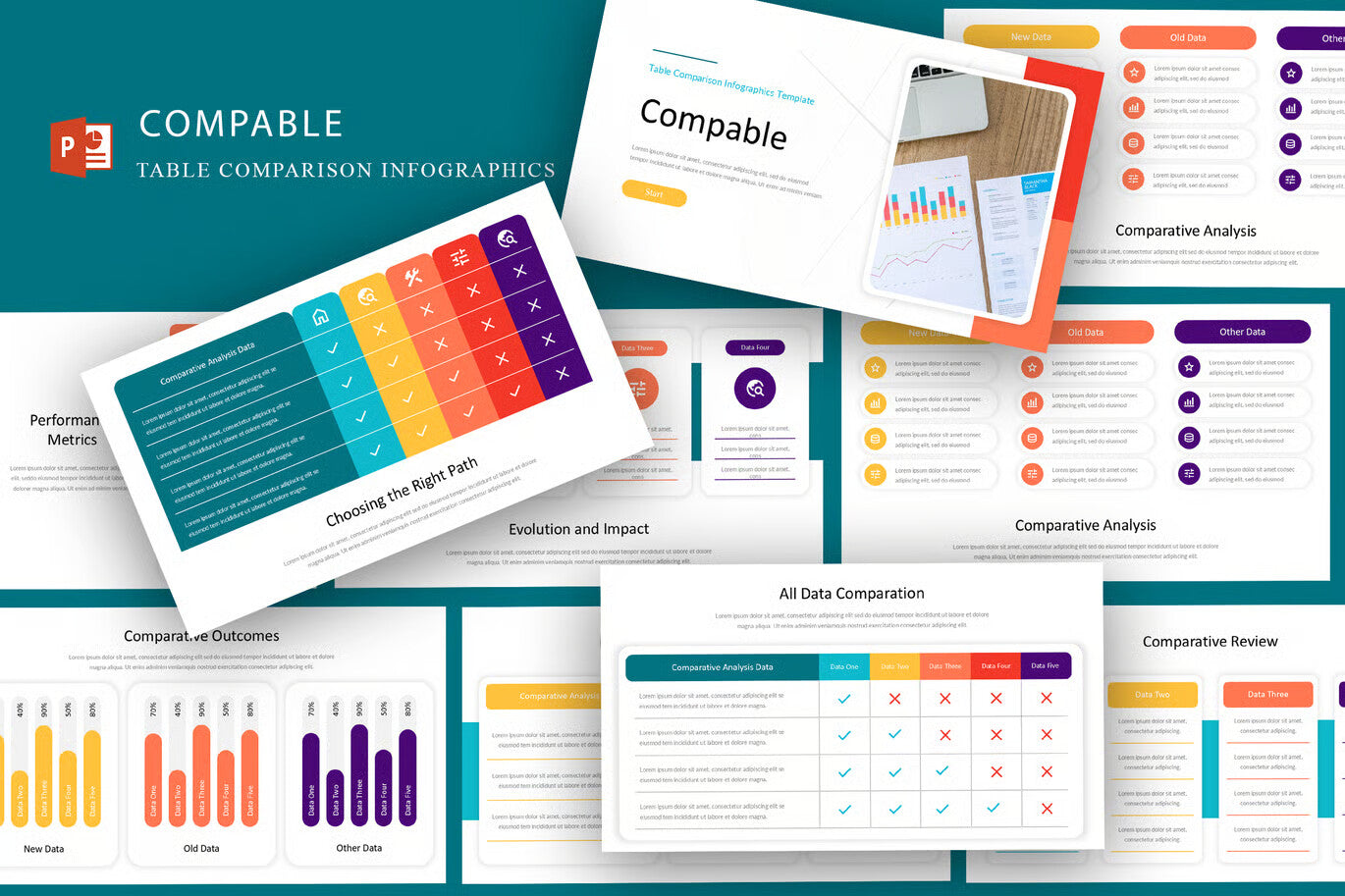 Compable - Table Comparison PowerPoint Template