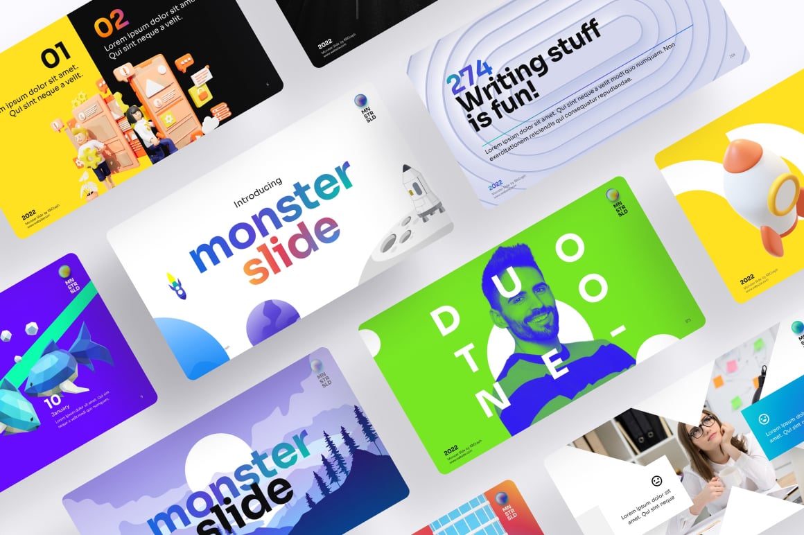 Monster Slides Premium PowerPoint Presentation Template PowerPoint Template-1000+ Monster Slides