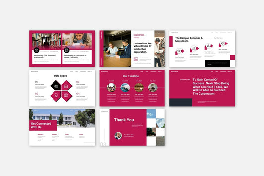 University College Academic Program Presentation Powerpoint Template PowerPoint Template