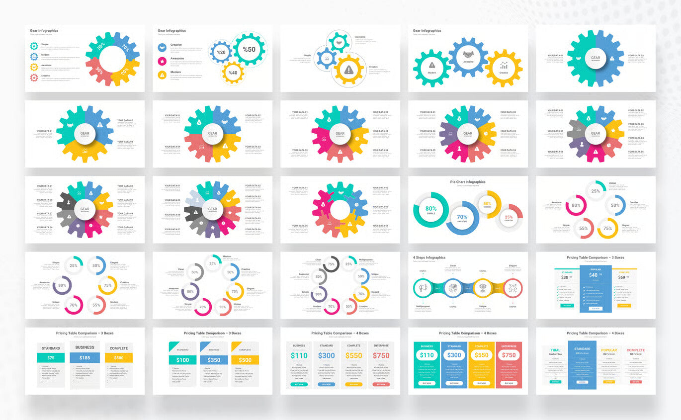 Impactful Visuals Infographics Keynote Template