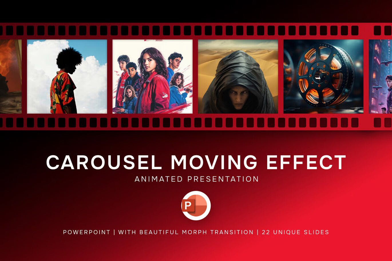 Modern Moving Carousel Animation Effect Powerpoint