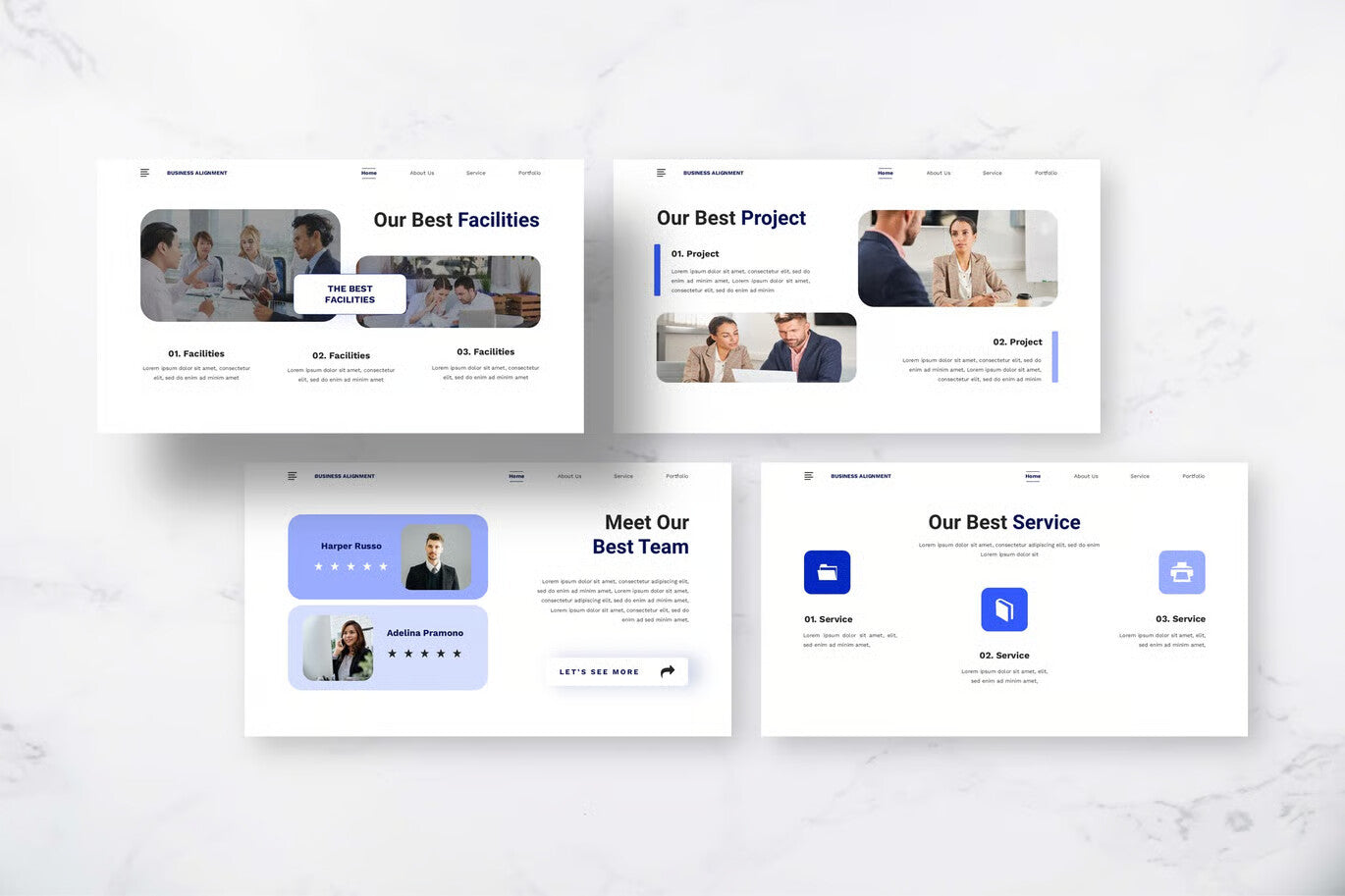 Business Alignment - Business Google Slide Present